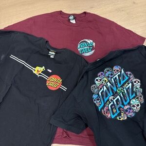Santa Cruz Graphic T-Shirt Bundle – Set of 3 – Size M